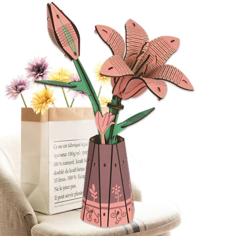Mother’s Day Gift for Mom – Wooden Flower 3D Puzzle | DIY Everlasting Floral Gift