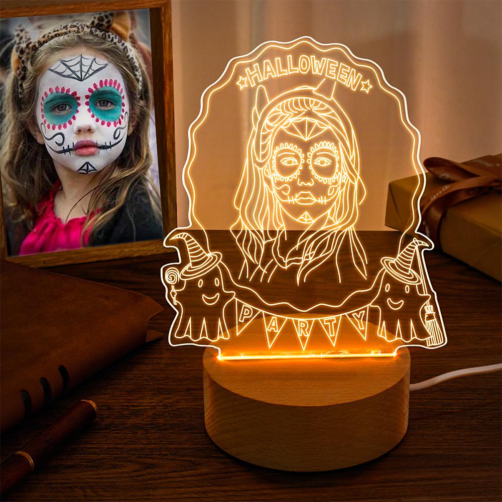 What to give for Halloween? A custom 3D face night light—creative and thoughtful!